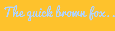 Image with Font Color B3D4FC and Background Color FEC22C